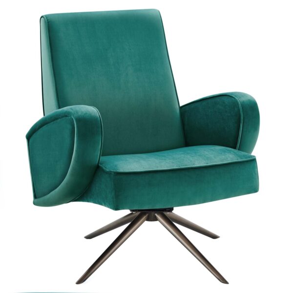 Superior Performance Velvet Swivel Chair By Modway - EEI-5027 - Teal