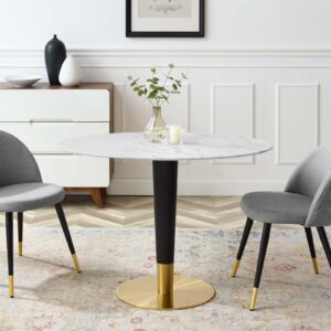 Zinque 42" Oval Artificial Marble Dining Table By Modway - EEI-5125