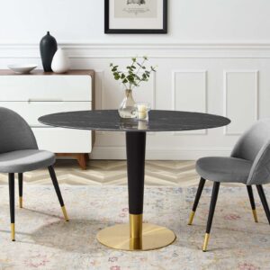 Zinque 48" Oval Artificial Marble Dining Table By Modway - EEI-5134