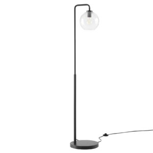 Silo Glass Globe Glass and Metal Floor Lamp By Modway - EEI-5616 - Black
