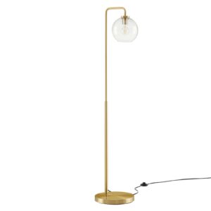 Silo Glass Globe Glass and Metal Floor Lamp By Modway - EEI-5616 - Satin Brass