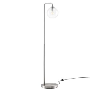 Silo Glass Globe Glass and Metal Floor Lamp By Modway - EEI-5616 - Satin Nickel