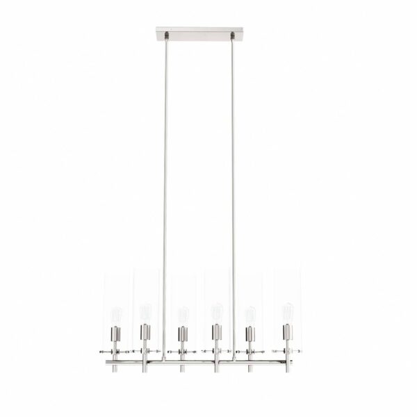 Skylark 6-Light Chandelier By Modway - EEI-5651 - Clear Polished Nickel