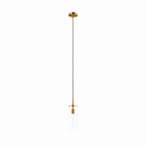 Skylark Pendant Light By Modway - EEI-5652 - Clear Satin Brass