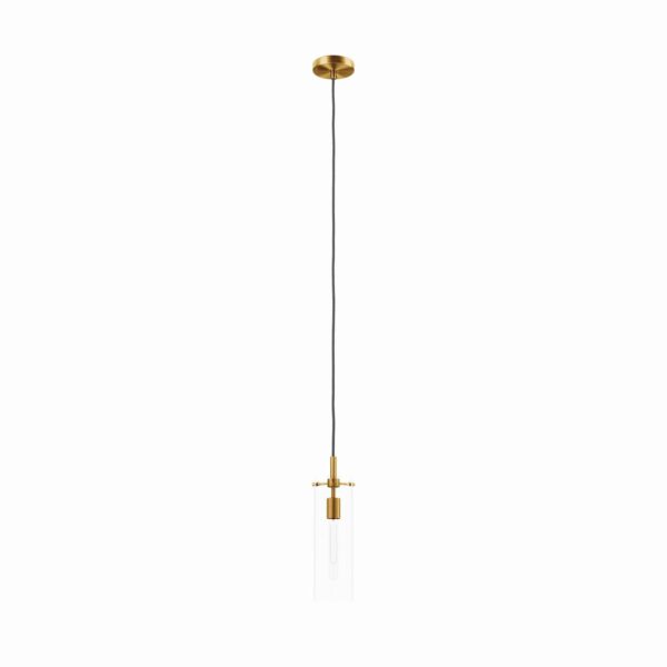 Skylark Pendant Light By Modway - EEI-5652 - Clear Satin Brass