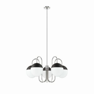 Stellar 5-Light Chandelier By Modway - EEI-5658 - Opal Polished Nickel