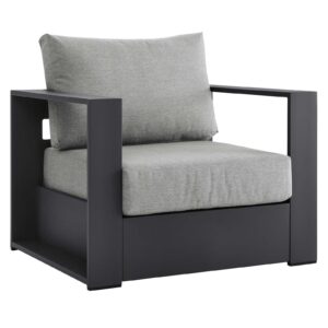 Tahoe Outdoor Patio Powder-Coated Aluminum Armchair By Modway - EEI-5675 - Gray Gray