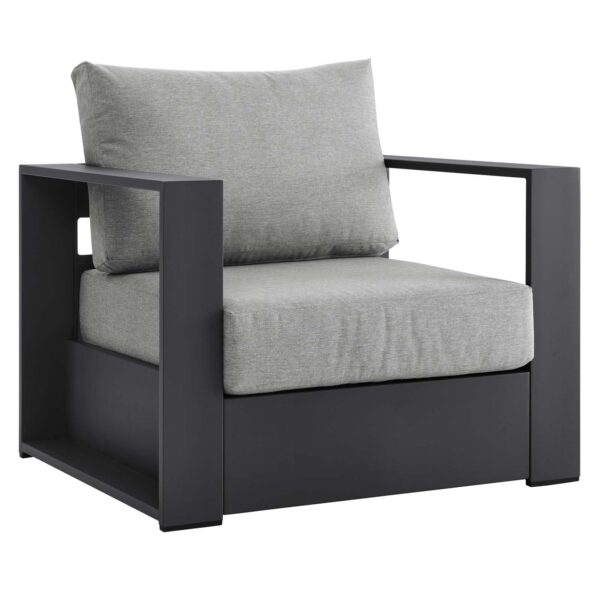 Tahoe Outdoor Patio Powder-Coated Aluminum Armchair By Modway - EEI-5675 - Gray Gray