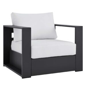 Tahoe Outdoor Patio Powder-Coated Aluminum Armchair By Modway - EEI-5675 - Gray White