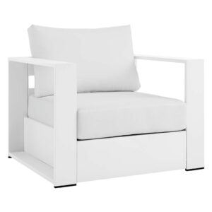Tahoe Outdoor Patio Powder-Coated Aluminum Armchair By Modway - EEI-5675 - White White