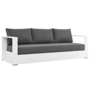 Tahoe Outdoor Patio Powder-Coated Aluminum Sofa By Modway - EEI-5676 - White Charcoal