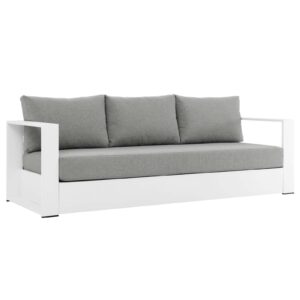 Tahoe Outdoor Patio Powder-Coated Aluminum Sofa By Modway - EEI-5676 - White Gray