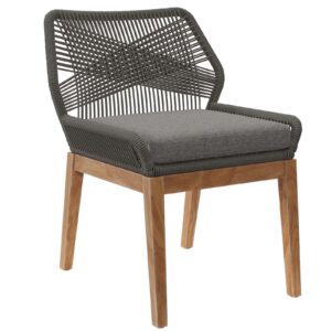 Wellspring Outdoor Patio Teak Wood Dining Chair By Modway - EEI-5747 - Gray Graphite