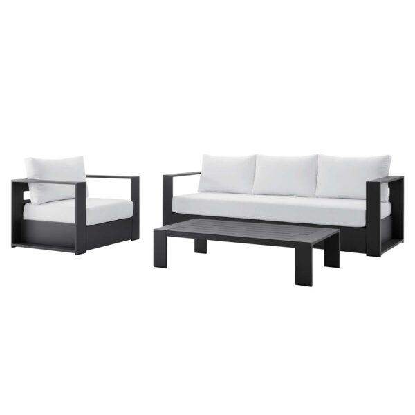 Tahoe Outdoor Patio Powder-Coated Aluminum 3-Piece Set By Modway - EEI-5748 - Gray White