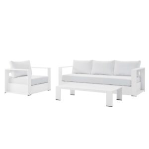 Tahoe Outdoor Patio Powder-Coated Aluminum 3-Piece Set By Modway - EEI-5748 - White White