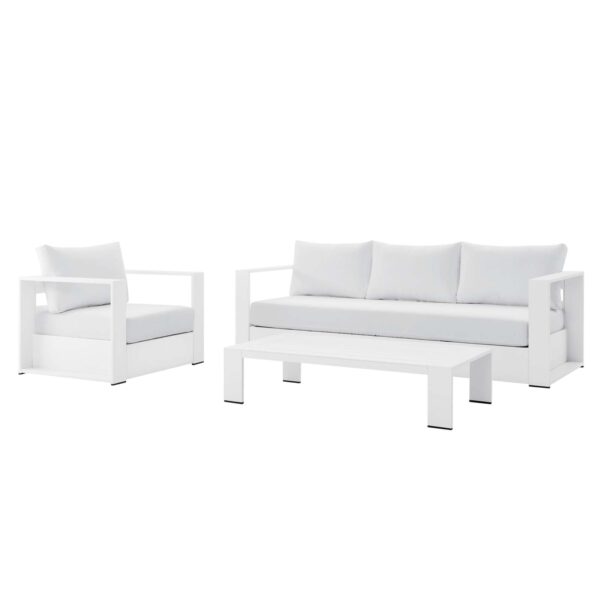 Tahoe Outdoor Patio Powder-Coated Aluminum 3-Piece Set By Modway - EEI-5748 - White White
