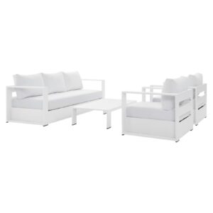 Tahoe Outdoor Patio Powder-Coated Aluminum 4-Piece Set By Modway - EEI-5749 - White White