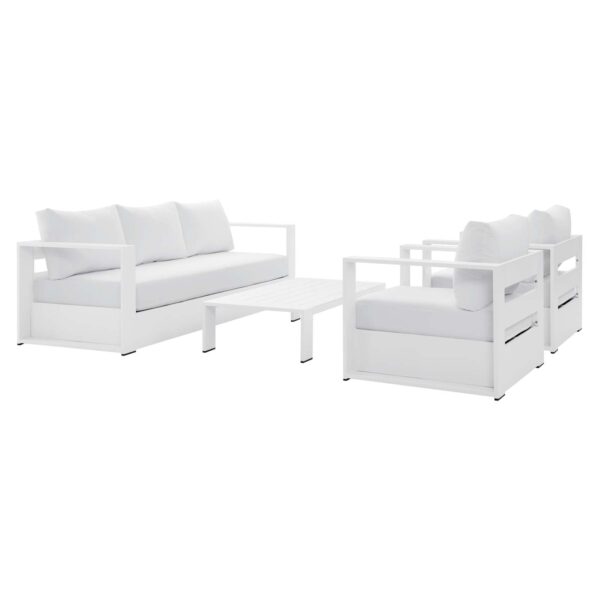 Tahoe Outdoor Patio Powder-Coated Aluminum 4-Piece Set By Modway - EEI-5749 - White White