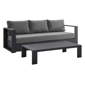 Tahoe Outdoor Patio Powder-Coated Aluminum 2-Piece Set By Modway - EEI-5750 - Gray Charcoal