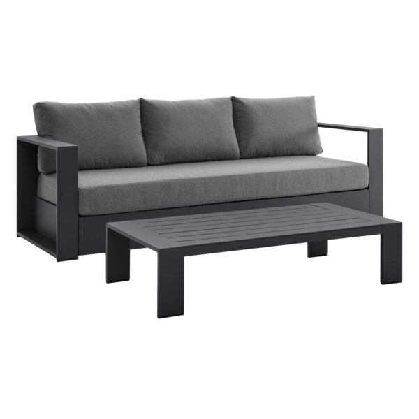 Tahoe Outdoor Patio Powder-Coated Aluminum 2-Piece Set By Modway - EEI-5750 - Gray Charcoal