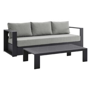 Tahoe Outdoor Patio Powder-Coated Aluminum 2-Piece Set By Modway - EEI-5750 - Gray Gray