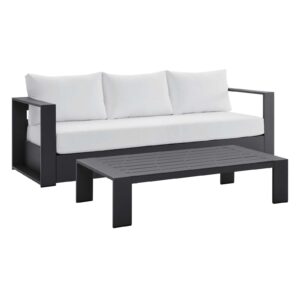 Tahoe Outdoor Patio Powder-Coated Aluminum 2-Piece Set By Modway - EEI-5750 - Gray White