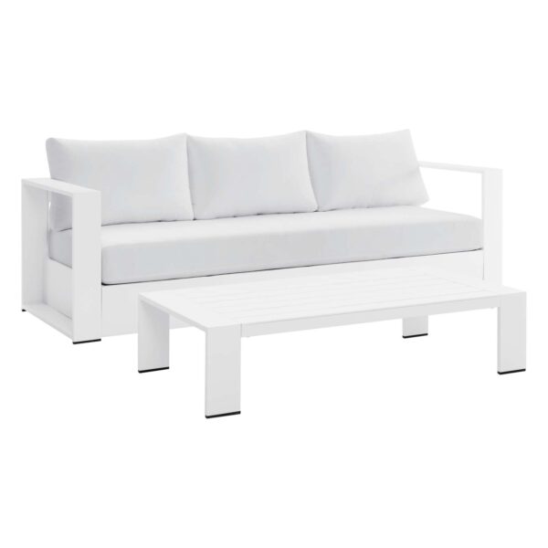 Tahoe Outdoor Patio Powder-Coated Aluminum 2-Piece Set By Modway - EEI-5750 - White White