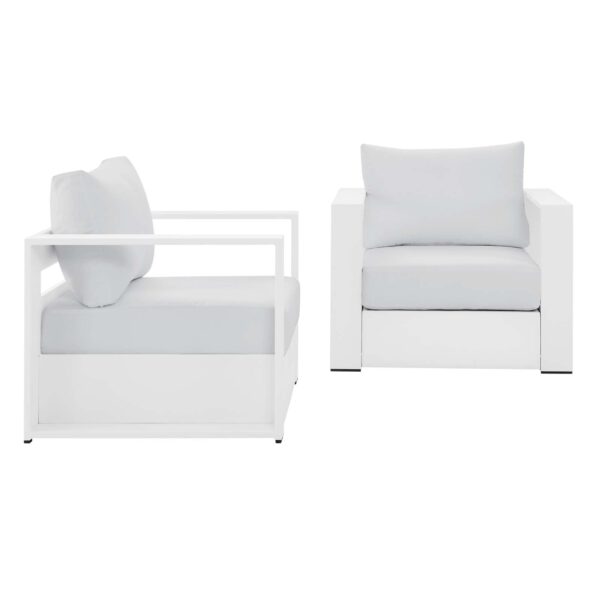 Tahoe Outdoor Patio Powder-Coated Aluminum 2-Piece Armchair Set By Modway - EEI-5751 - White White