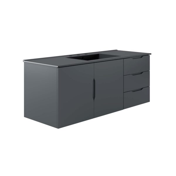 Vitality 48" Single Sink Bathroom Vanity By Modway - EEI-5784 - Gray Black
