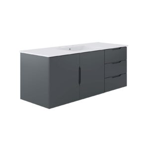 Vitality 48" Single Sink Bathroom Vanity By Modway - EEI-5784 - Gray White