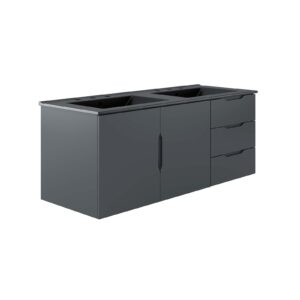 Vitality 48" Double Sink Bathroom Vanity By Modway - EEI-5785 - Gray Black