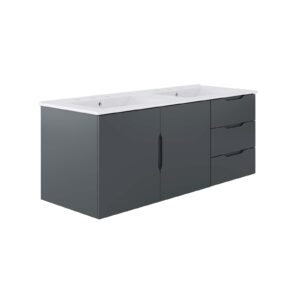 Vitality 48" Double Sink Bathroom Vanity By Modway - EEI-5785 - Gray White
