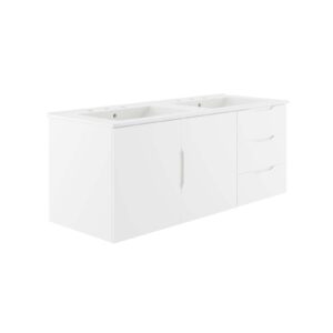 Vitality 48" Double Sink Bathroom Vanity By Modway - EEI-5785 - White White