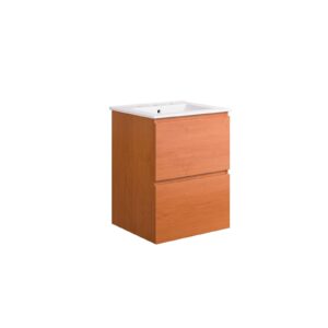 Scenic 18" Wall-Mount Bathroom Vanity By Modway - EEI-5810 - Cherry White