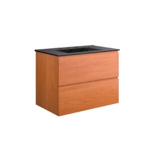 Scenic 30" Wall-Mount Bathroom Vanity By Modway - EEI-5812 - Cherry Black