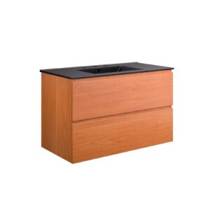 Scenic 36" Wall-Mount Bathroom Vanity By Modway - EEI-5813 - Cherry Black