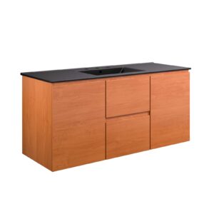 Scenic 48" Wall-Mount Bathroom Vanity By Modway - EEI-5814 - Cherry Black