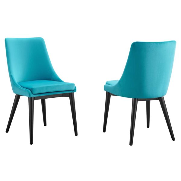 Viscount Accent Performance Velvet Dining Chairs - Set of 2 By Modway - EEI-5816 - Blue
