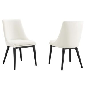 Viscount Accent Performance Velvet Dining Chairs - Set of 2 By Modway - EEI-5816 - White