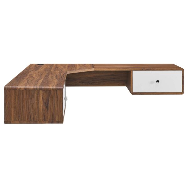 Transmit 55" Wall Mount Corner Wood Office Desk By Modway - EEI-5863