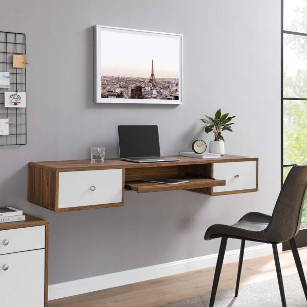 Transmit 60" Wall Mount Wood Office Desk By Modway - EEI-5864