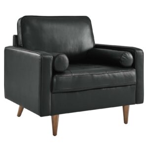Valour Leather Armchair By Modway - EEI-5869 - Black