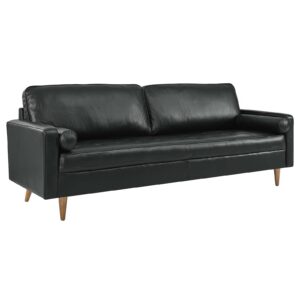 Valour 88" Leather Sofa By Modway - EEI-5871 - Black