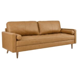 Valour 88" Leather Sofa By Modway - EEI-5871 - Tan