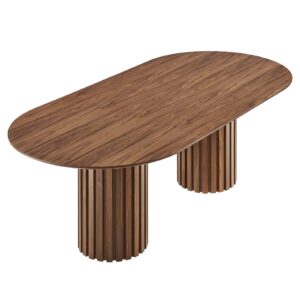 Senja 95" Oval Dining Table By Modway - EEI-6065 - Walnut