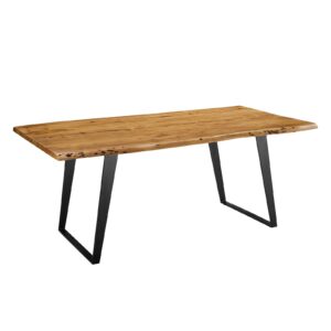 Viggo 74" Live Edge Acacia Wood Dining Table By Modway - EEI-6069 - Black Natural