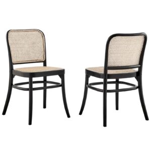 Winona Wood Dining Side Chair Set of 2 By Modway - EEI-6078 - Black