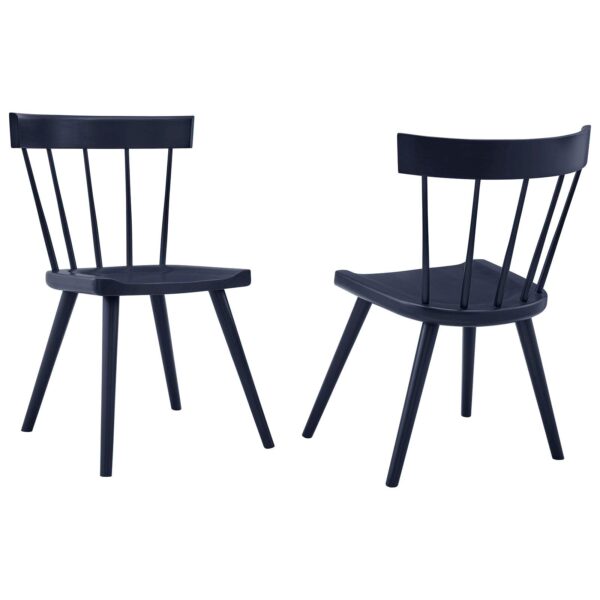 Sutter Wood Dining Side Chair Set of 2 By Modway - EEI-6082 - Midnight