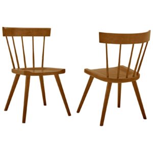 Sutter Wood Dining Side Chair Set of 2 By Modway - EEI-6082 - Walnut