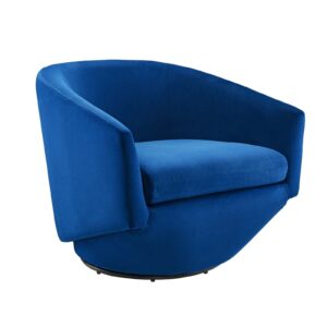 Series Performance Velvet Fabric Swivel Chair By Modway - EEI-6224 - Navy